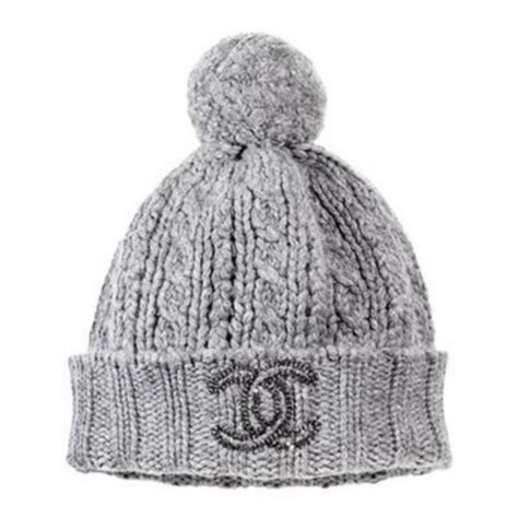 chanel winter hat with pom pom|chanel cotton headband.